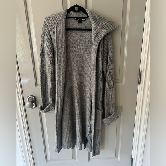 Ralph Lauren Sweaters - Ralph Lauren’s grey wool blend sweater coat